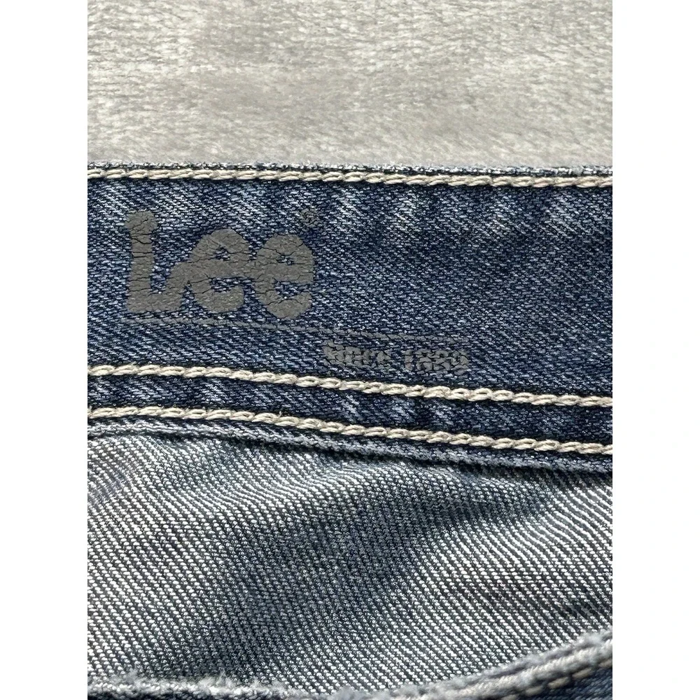 VTG Lee Mens Sz 30 (W29 in) Designer Blue Jeans Straight Leg Guys Work Pants